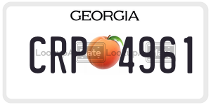 CRP4961 license plate in Georgia