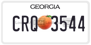CRQ3544  license plate in GA