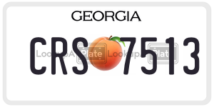 CRS7513  license plate in GA
