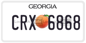 CRX6868  license plate in GA