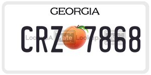 CRZ7868  license plate in GA
