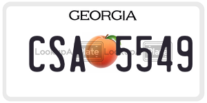 CSA5549  license plate in GA