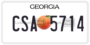 CSA5714  license plate in GA