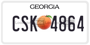 CSK4864  license plate in GA