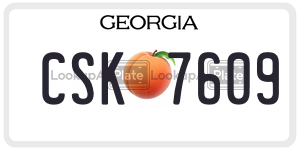 CSK7609 license plate in Georgia