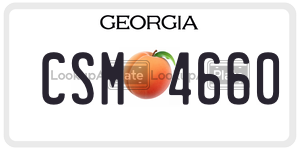 CSM4660 license plate in Georgia