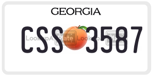 CSS3587  license plate in GA