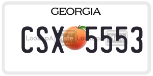CSX5553 license plate in Georgia