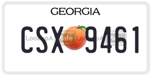 CSX9461  license plate in GA