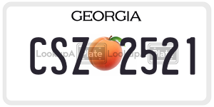 CSZ2521  license plate in GA