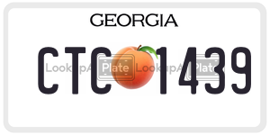 CTC1439 license plate in Georgia