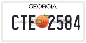 CTE2584  license plate in GA