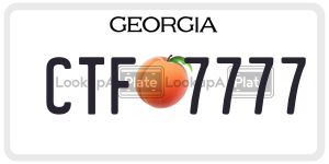 CTF7777  license plate in GA