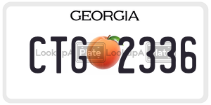 CTG2336  license plate in GA