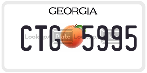 CTG5995  license plate in GA