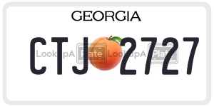 CTJ2727  license plate in GA