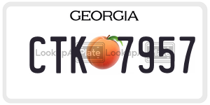 CTK7957 license plate in Georgia