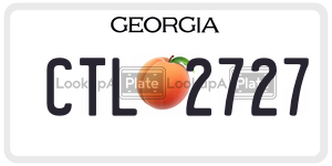 CTL2727  license plate in GA
