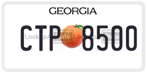 CTP8500  license plate in GA