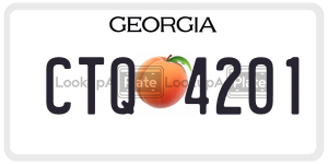 CTQ4201  license plate in GA