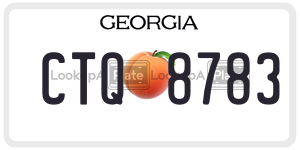 CTQ8783 license plate in Georgia