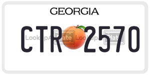 CTR2570  license plate in GA