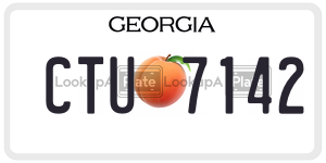 CTU7142  license plate in GA