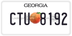 CTU8192  license plate in GA