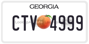 CTV4999  license plate in GA
