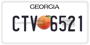 CTV6521  license plate in GA