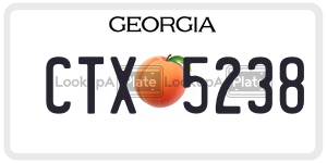 CTX5238  license plate in GA