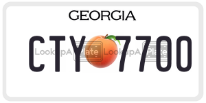 CTY7700  license plate in GA