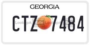 CTZ7484  license plate in GA