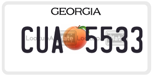 CUA5533 license plate in Georgia