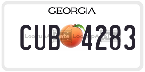 CUB4283  license plate in GA