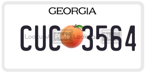 CUC3564 license plate in Georgia