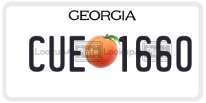 CUE1660 license plate in Georgia