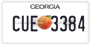 CUE3384  license plate in GA