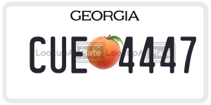 CUE4447  license plate in GA