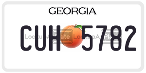 CUH5782 license plate in Georgia