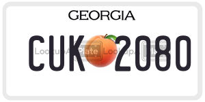 CUK2080 license plate in Georgia