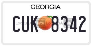 CUK8342  license plate in GA