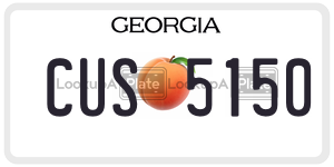 CUS5150 license plate in Georgia