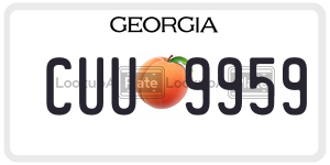 CUU9959  license plate in GA