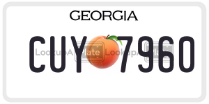 CUY7960  license plate in GA