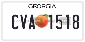 CVA1518  license plate in GA