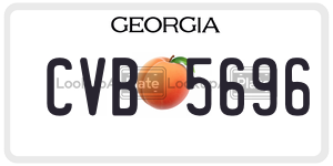 CVB5696  license plate in GA