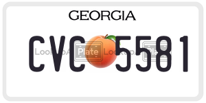 CVC5581 license plate in Georgia