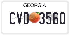 CVD3560 license plate in Georgia