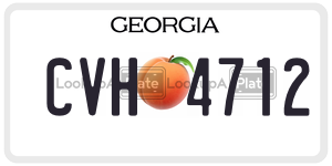 CVH4712 license plate in Georgia